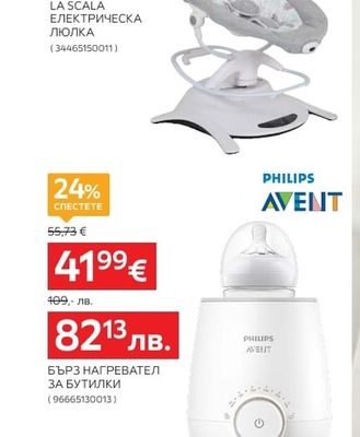 PHILIPS AVENT БЪРЗ НАГРЕВАТЕЛ ЗА БУТИЛКИ