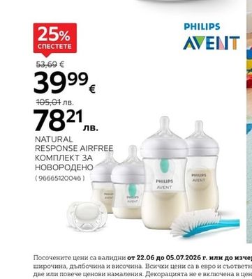 PHILIPS AVENT NATURAL RESPONSE AIRFREE КОМПЛЕКТ ЗА НОВОРОДЕНО
