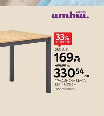 ambia. ГРАДИНСКА МАСА
