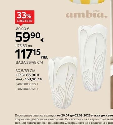 ambia. ВАЗА 29/48 CM