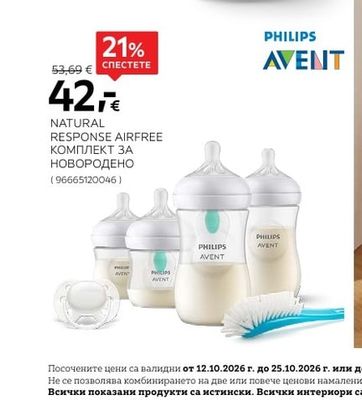 PHILIPS AVENT NATURAL RESPONSE AIRFREE КОМПЛЕКТ ЗА НОВОРОДЕНО