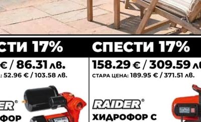 ХИДРОФОР С ЦИЛИНДРИЧЕН СЪД RAIDER RD-WP1200S