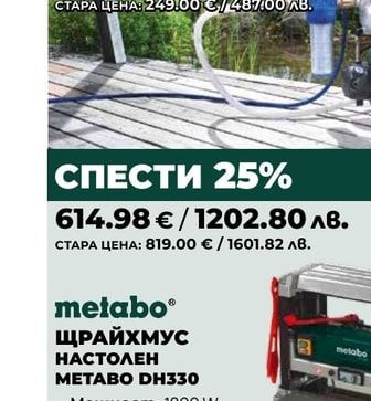 ХИДРОФОР С ЦИЛИНДРИЧЕН СЪД МЕТАВО HWW 3300/25 G