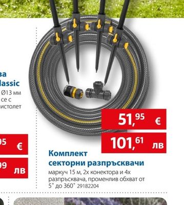 Комплект секторни разпръсквачи