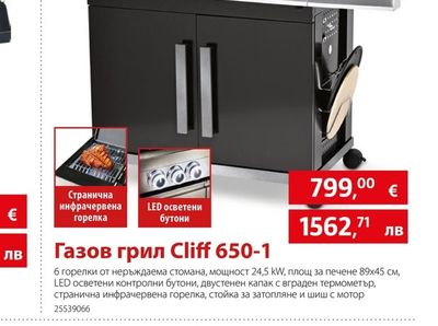 Kingstone Газов грил Cliff 650-1