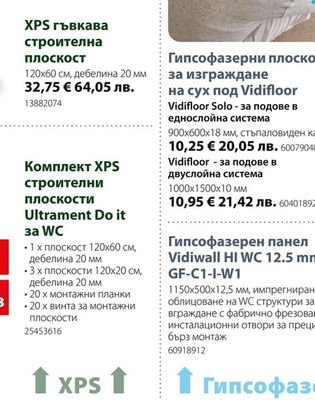 Гипсофазерни плоскости за изграждане на сух под Vidifloor Solo
