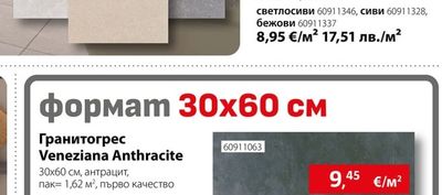 Гранитогрес Veneziana Anthracite