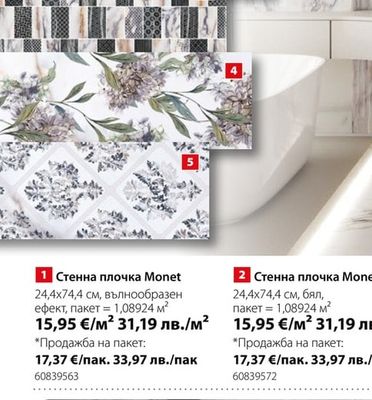 Стенна плочка Monet