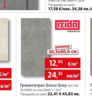 Izida Гранитогрес Greco Grey