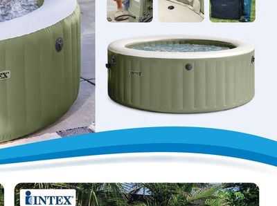 INTEX Надуваемо джакузи PureSpa Olive