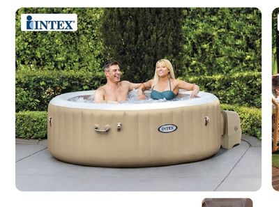 INTEX Надуваем хидромасажен басейн PureSpa Sahara Tan