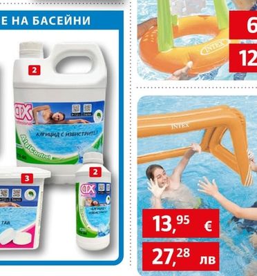 Надуваем баскетболен кош Floating Hoops