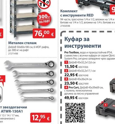 Комплект звездогаечни ключове ATWR-150A1