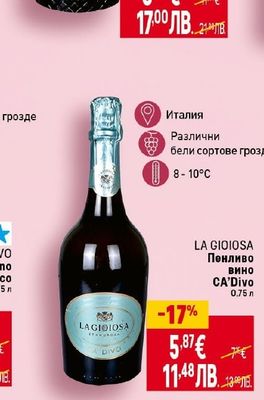 LA GIOIOSA Пенливо вино CA'Divo