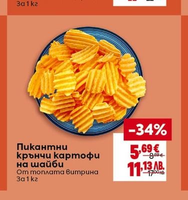 Пикантни крънчи картофи на шайби