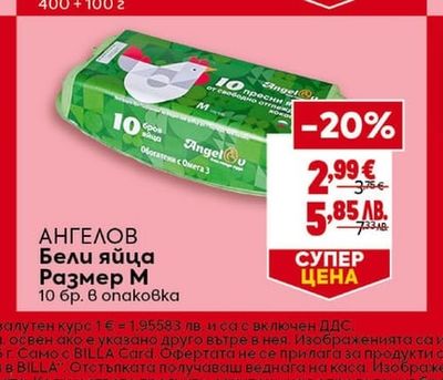 АНГЕЛОВ Бели яйца Размер М