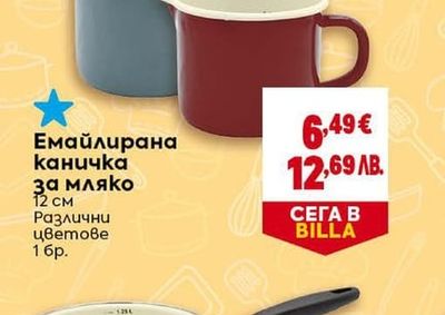 Емайлирана каничка за мляко