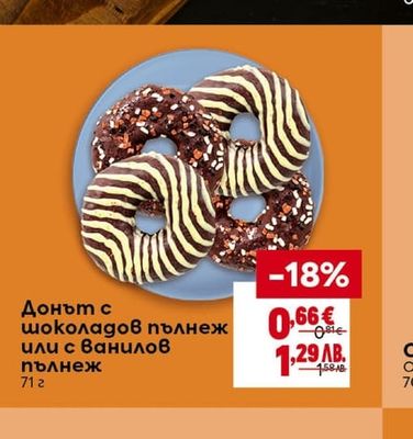 Донът с шоколадов пълнеж или с ванилов пълнеж