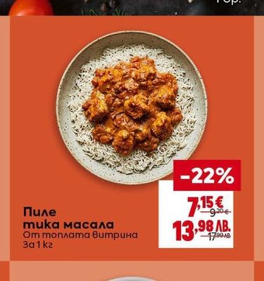Пиле тика масала