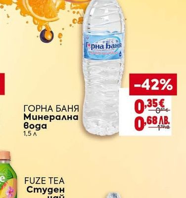 ГОРНА БАНЯ Минерална Вода