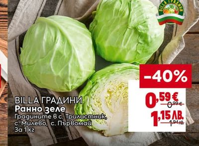 BILLA ГРАДИНИ Ранно зеле