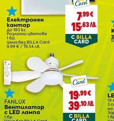 FANLUX Вентилатор с LED лампа