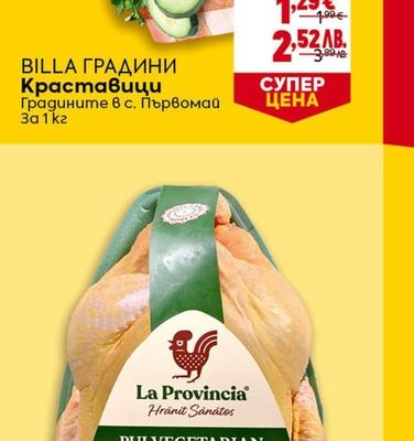 BILLA ГРАДИНИ Краставици