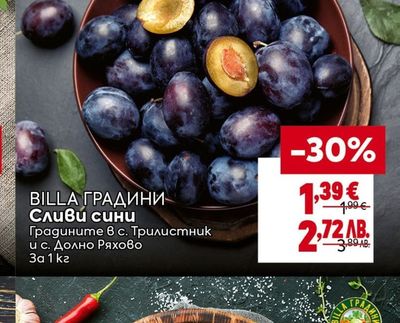 BILLA ГРАДИНИ Сливи сини
