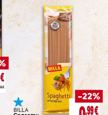 BILLA Спагети пълнозърнести