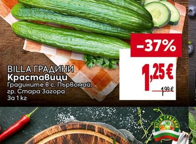 BILLA ГРАДИНИ Краставици