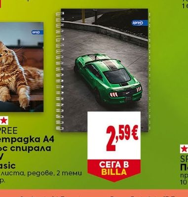 SPREE Тетрадка А4 със спирала UV Basic