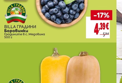 BILLA ГРАДИНИ Боровинки