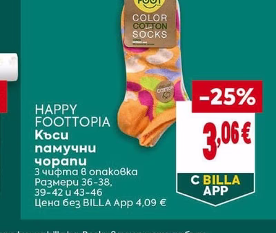 HAPPY FOOTTOPIA Къси памучни чорапи