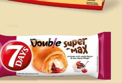 7DAYS Double Super Max croissant with vanilla flavour & sour cherry fillings
