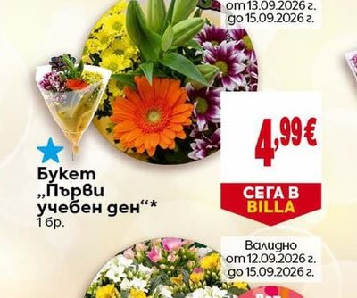 Букет „Първи учебен ден"*