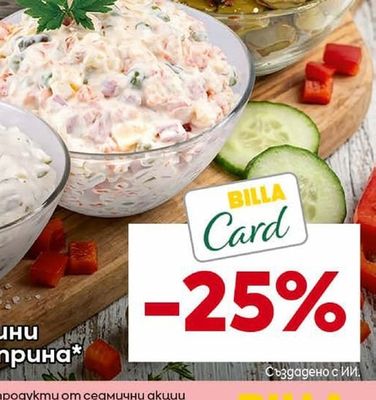 На всички насипни салати и маслини
