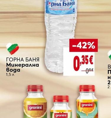 ГОРНА БАНЯ Минерална вода
