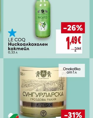 Le Coq Нискоалкохолен коктейл