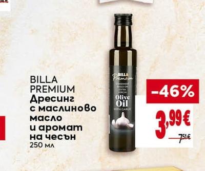 BILLA PREMIUM Дресинг с маслиново масло и аромат на чесън