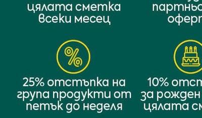 25% отстъпка на група продукти