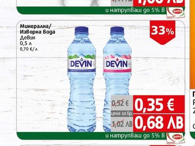 Банкя/Роса Минерална Вода Банкя/Изворна Вода Роса