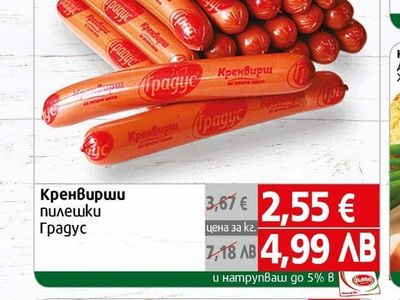 Градус Кренвирши пилешки