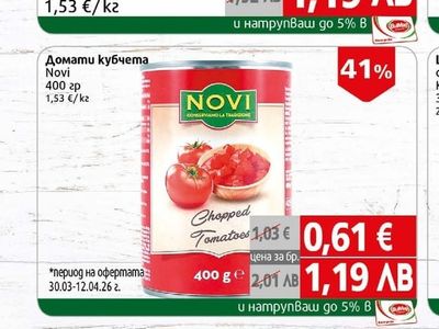 Novi Домати кубчета