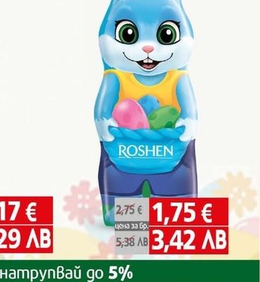 Roshen Шоколадова фигурка заек Рошен