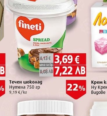 Финети Течен шоколад