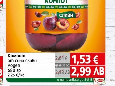 Родея Компот от сини сливи