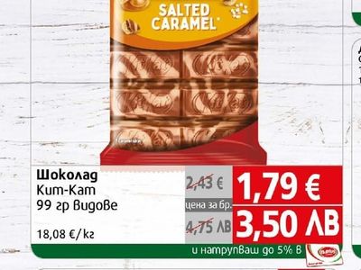 Nestle Шоколад KitKat Salted Caramel