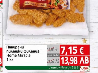 Home Miracle Панирани пилешки филенца