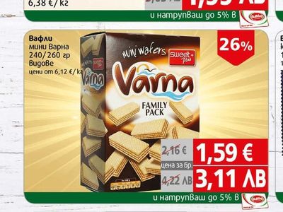 Sweet+Plus Вафли мини Варна