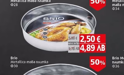 Brio Brio Metallica тава плитка Φ28
